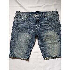 True Religion Men's Ricky Relaxed Straight Leg Denim Shorts Size 44